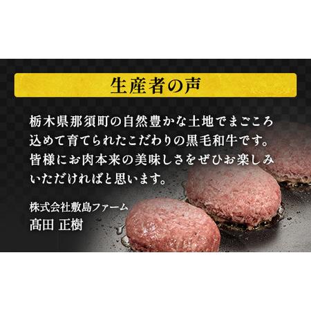 ふるさと納税 那須高原 敷島和牛手作りハンバーグ（150g×5個）計750g 小分け ハンバーグ 肉 お肉 牛肉 国産 黒毛和牛 冷凍 栃木県 那須町《.. 栃木県那須町｜furunavi｜04