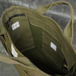 ふるさと納税 2way ショルダーバッグ L ・[HUG-はぐ-] カーキ  富士金梅 マザーズバッグ ファザーズバッグ レッスンバッグ メンズ レディース ユニ.. 広島県呉市の画像