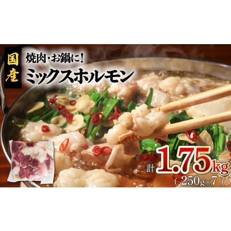 ふるさと納税 [数量限定!訳あり]焼肉・お鍋に!ミックスホルモン1.75kg K002-005_01 肉 牛 国産 ビーフ 焼肉 炒め物 鉄板焼き もつ鍋 ホ.. 鹿児島県鹿児島市