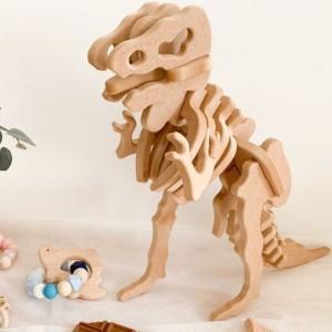 ふるさと納税 手作り恐竜 ティラノサウルス タイプ Lサイズ[ 恐竜 パズル 知育 キッズ 子供 おもちゃ 玩具 ] 立体パズル 組み立て 恐竜のほねほ.. 兵庫県小野市の画像