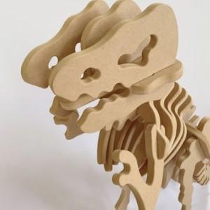 ふるさと納税 手作り恐竜 ティラノサウルス タイプ Lサイズ[ 恐竜 パズル 知育 キッズ 子供 おもちゃ 玩具 ] 立体パズル 組み立て 恐竜のほねほ.. 兵庫県小野市の画像