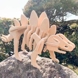 ふるさと納税 手作り恐竜 ステゴサウルス タイプ Lサイズ[ 恐竜 パズル 知育 キッズ 子供 おもちゃ 玩具 ] 立体パズル 組み立て 恐竜のほねほね.. 兵庫県小野市の画像
