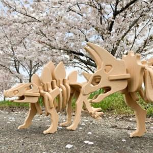 ふるさと納税 手作り恐竜 ステゴサウルス タイプ Lサイズ[ 恐竜 パズル 知育 キッズ 子供 おもちゃ 玩具 ] 立体パズル 組み立て 恐竜のほねほね.. 兵庫県小野市の画像