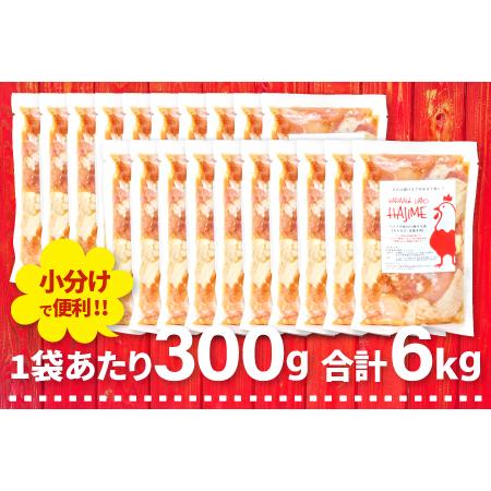 ふるさと納税 C-1062 ハジメのからあげ 秘伝ダレの下味付き鶏モモ肉（300g×20袋） 島根県益田市の画像