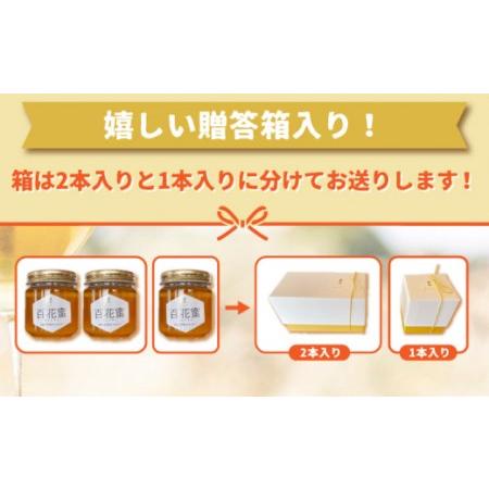 ふるさと納税 【3回定期便】百花蜜 国産天然はちみつ 200g × 3本〈嬉しい贈答箱入り！〉【オリーブハニー】[OCG006] 長崎県川棚町の画像