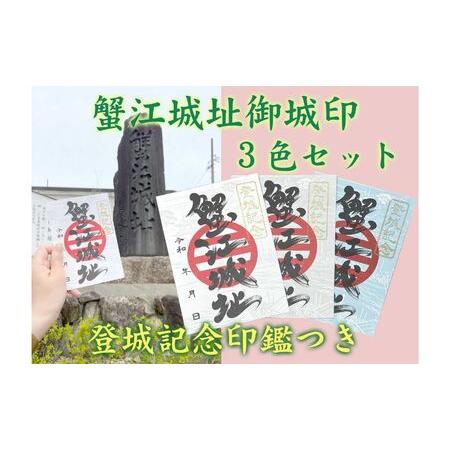 ふるさと納税 御城印 蟹江城址 3色 リーフレット付 御城印[3色セット] 愛知県蟹江町