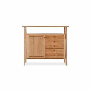 ふるさと納税 旭川家具 山室家具製作所 PROTO(プロト) No.803 キャビネット ナラ 【 国産 無垢 インテリア 木製 収納 ナチュラル キャビネット .. 北海道旭川市の画像