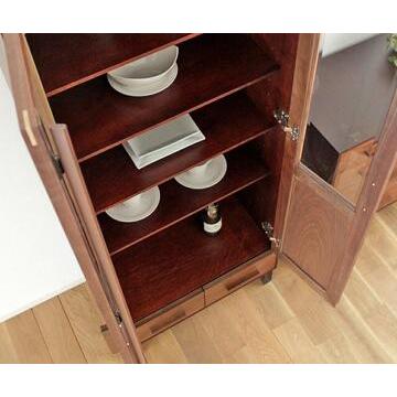 ふるさと納税 旭川家具 クリエイトファニチャー W\u0026B(ダブルアンドビー) キャビネット 70 【 国産 無垢 インテリア 木製 収納 モダン ヴィン.. 北海道旭川市の画像