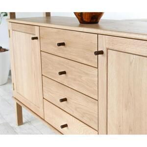 ふるさと納税 旭川家具　山室家具製作所　プロトNo.401キャビネット　ナラ 【 国産 無垢 インテリア 木製 収納 ナチュラル キャビネット リビン.. 北海道旭川市_3