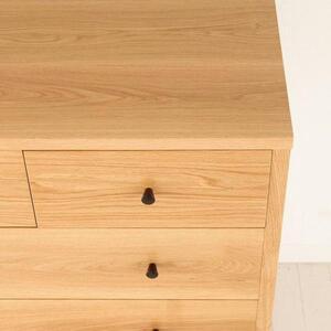 ふるさと納税 旭川家具 山室家具製作所 プロトNo.801チェスト(4段)  ナラ 【 国産 無垢 インテリア 木製 収納 ナチュラル キャビネット チェ.. 北海道旭川市の画像