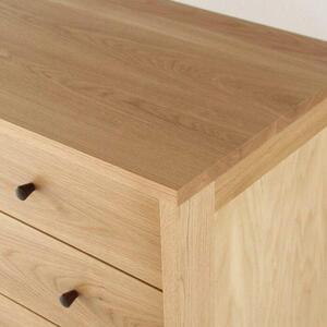 ふるさと納税 旭川家具 山室家具製作所 プロトNo.802チェスト(6段) ナラ 【 国産 無垢 インテリア 木製 収納 ナチュラル キャビネット チェス.. 北海道旭川市の画像