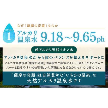 ふるさと納税 【10営業日以内の発送】天然アルカリ温泉水 薩摩の奇蹟 20L×5箱  超軟水 硬度0.6 シリカ水 CS-019  鹿児島県薩摩川内市の画像