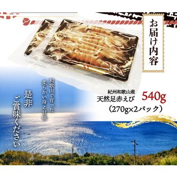 ふるさと納税 紀州和歌山産天然足赤えび540g（270g×2パック）　化粧箱入 ※着日指定不可 和歌山県美浜町_4