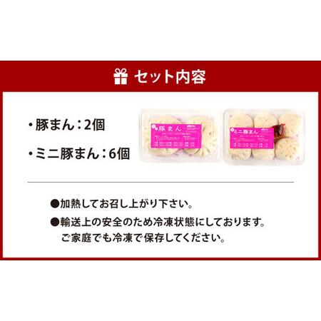 ふるさと納税 揚子江 の 豚まん 大・小 お試し セット (豚まん×2個、ミニ豚まん×6個) 人気の豚まん 計8個のお手頃セット！ 2種類 食.. 福岡県北九州市_1