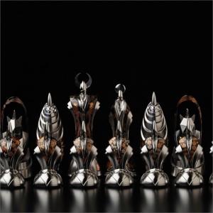 ふるさと納税 匠チェス（14-Rook 黒1体）城（Rook 菱形） 京都府京丹後市の画像