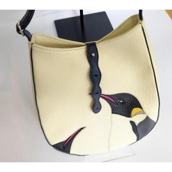 ふるさと納税 「鞄工房　香」しずく型バッグ ペンギン 山梨県富士河口湖町の画像