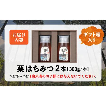 ふるさと納税 恵那 栗蜂蜜 2本 ギフト箱入りセット (栗蜂蜜300g×2本) / 恵那市 / はち工房こうけつ [AUDF018] 岐阜県恵那市の画像