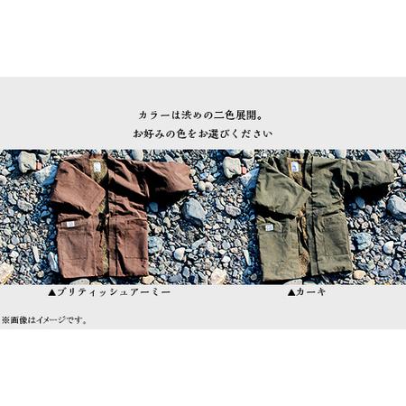 秋冬の主役◎ ふるさと納税 カーキ【遊びとくつろぎの両立】 難燃性と保温性を兼ね備えた老舗縫製工場が作る新素材褞袍（ドテラ）『DOTERACK（ドテラック）』 岡山県井原市 【1674182352】(58960円)