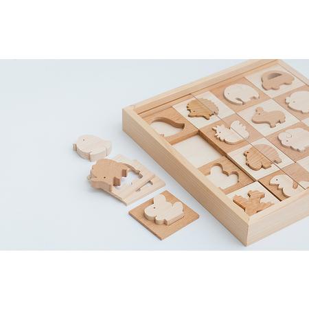 ふるさと納税 国産ヒノキとケヤキの 木製パズル おもちゃ ベビー キッズ 幼児 子供 出産祝い 滋賀県米原市_4