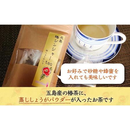 ふるさと納税 五島椿ジンジャーティー8袋 蒸ししょうが入り 生姜 つばき 茶 個包装 ティーバッグ 五島市 / GOTO Challenged 椿 [PDU007] 長崎県五島市 