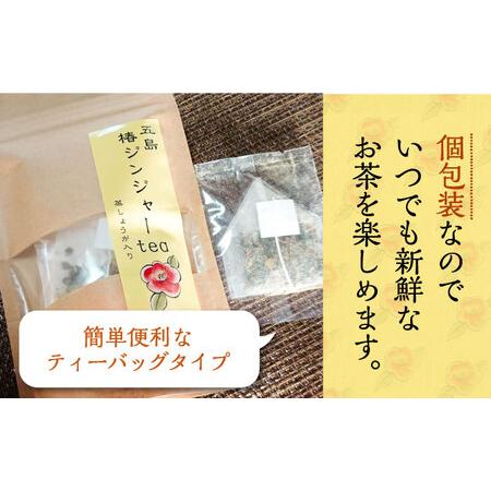 ふるさと納税 五島椿ジンジャーティー8袋 蒸ししょうが入り 生姜 つばき 茶 個包装 ティーバッグ 五島市 / GOTO Challenged 椿 [PDU007] 長崎県五島市 