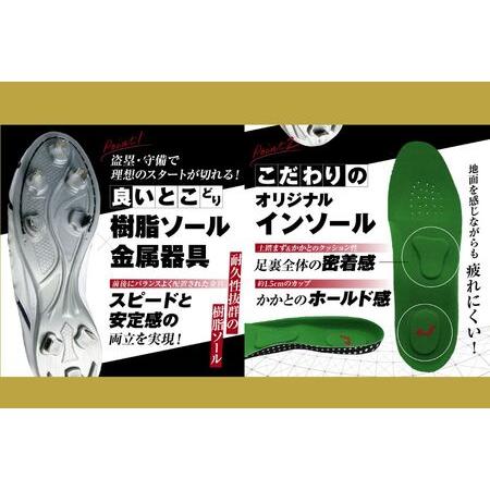 ふるさと納税 一般 向け 野球 スパイク （Blast3/4カット） カラー オーダー 樹脂底金具 埋込式  人工皮革 エナメル フィット感 人気 おすすめ .. 奈良県三宅町｜furunavi｜03