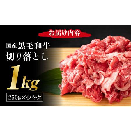 ふるさと納税 熊本県産 黒毛和牛 切り落とし 計約1kg (約250g×4P)【有限会社九州食肉産業】肉 牛肉 A4 A5 国産 黒毛和牛 九州産 熊本県産 .. 熊本県山鹿市｜furunavi｜05