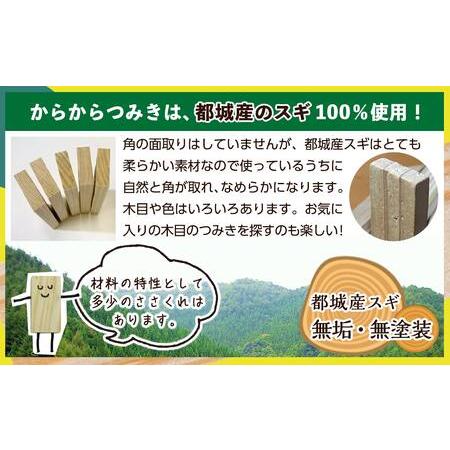 ふるさと納税 都城市産スギ「からからつみき108」 [240P入]_23-D901_(都城市) 都城市産杉 つみき からからつみき108 240ピース 対象年齢3歳〜 宮崎県都城市の画像