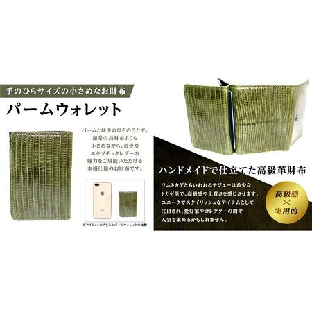 ふるさと納税 パームウォレット【テジュー（トカゲ革）】(全3色)(カラー：モスグリーン)_0138-009-T05-1 東京都台東区の画像