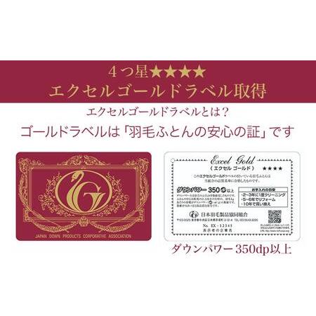 ふるさと納税 洗える4つ星ダウンケット〈ピンク&ブルー2枚セット〉 ホワイトダウン90％エクセルゴールドラベル_AH-J204_(都城市) 羽毛掛布団.. 宮崎県都城市_2