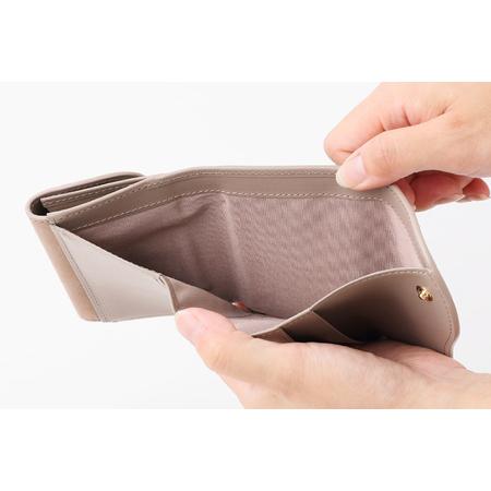 ふるさと納税 SOMES　SA-15　三つ折り財布　（グレージュ）[12260307]  北海道砂川市の画像