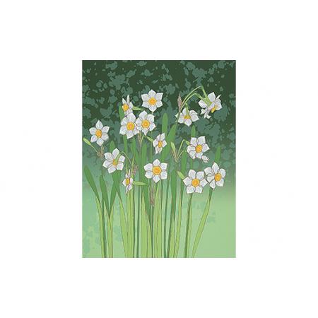 ふるさと納税 版画 「flowers 水仙」 | 版画 セリグラフ 埼玉県東松山市_1