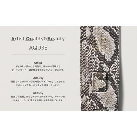 AQUBE MUSIC PRODUCTS ギターストラップ　プリンテッド パイソン ［ S ］(裏面カラー：スムースオーク) 【新世代】 東京都台東区