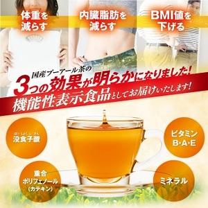 ふるさと納税 【定期便4か月】国産プーアール茶 SARYU-SOSO（5g×30ティーバッグ）×4回 ＜機能性表示食品＞ 静岡県牧之原市の画像