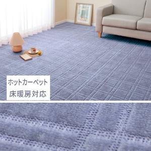 ふるさと納税 日本製 平織カーペット 江戸間3畳 約176×261cm ブルー 1枚 600098330｜抗菌 防臭 新生活 引越し 模様替え 快適 買い替え [3.. 大阪府泉大津市の画像