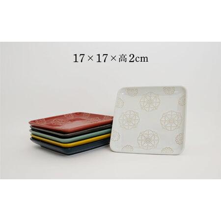 ふるさと納税 【波佐見焼】ステッチ 正角皿 6点セット 食器  皿 プレート 【藍染窯】[JC113] 波佐見焼 長崎県波佐見町_2