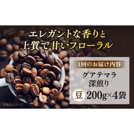 ふるさと納税 【全6回定期便】コーヒー豆 自家焙煎 深煎り グアテマラ 200g×4 TSUKIKOYA COFFEE ROASTER ツキコヤ 珈琲 こだわり 横須.. 神奈川県横須賀市の画像