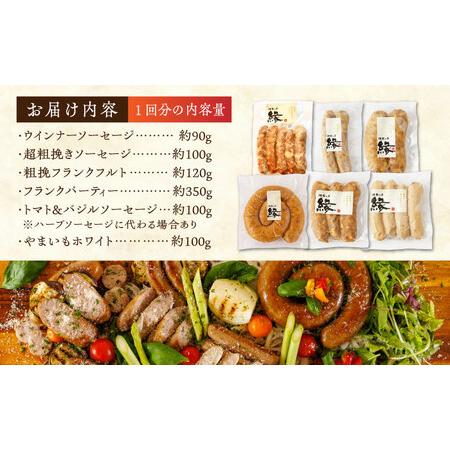 ふるさと納税 【3回定期便】燻製 ソーセージ 6種詰め合わせ 【燻製工房 縁】 スモーク ベーコン ソーセージ フランクフルト ウインナー お肉 熊.. 熊本県山鹿市