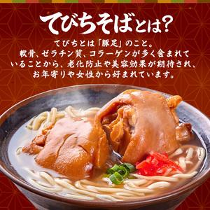ふるさと納税 てびちそば（10食）生麺タイプ 特製スープ付き｜沖縄そば【宮良そば】てびち　人気 沖縄県浦添市_1