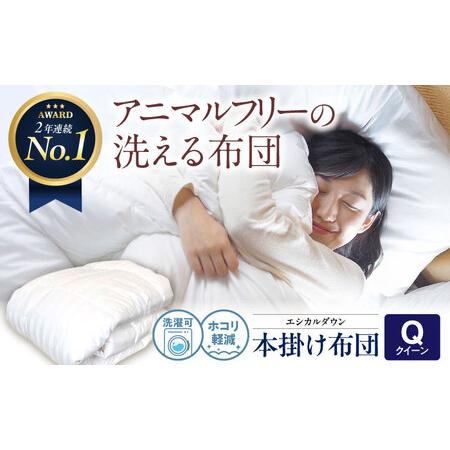 ふるさと納税 洗える 人工羽毛 掛け布団 クイーン[BAAK004]掛け布団 広島県福山市