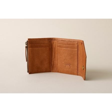 ふるさと納税 FACE-C（革のカシミヤ 北杜市産鹿革の三つ折り財布） CG（チャコールグレー)　 財布 鹿革 軽量 革のカシミヤ アップサイクルレザー.. 山梨県北杜市の画像