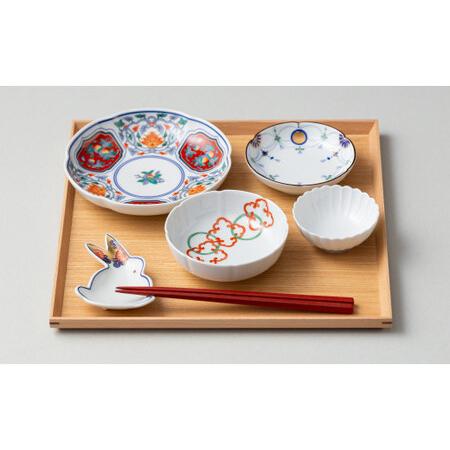 賞美堂　KISEN COLLECTION 陶器小皿 5枚セット 有田焼 其泉 絵皿を楽しむ 5点セット【賞美堂本店】食器 和食器 食器