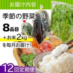 ふるさと納税 【12回定期便】蔬菜定期便 お米と時季のやさい 8作目 蔬菜 定期便 / ながさき南部地方 [SBW015] 長崎県南島原市