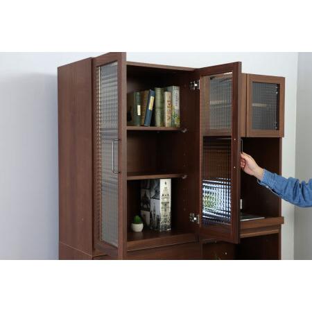 ふるさと納税 トラクト ガラス扉＋60天板 WN 【家具 国産 組み合わせ