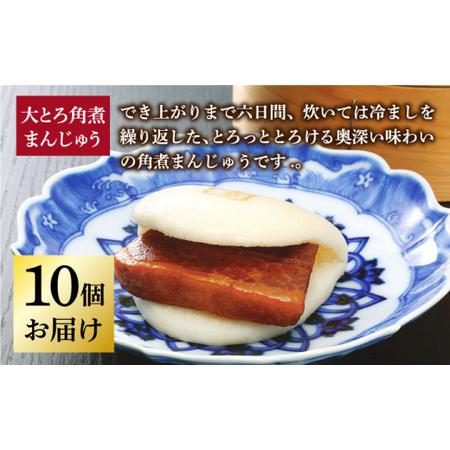 ふるさと納税 長崎大とろ角煮まんじゅう 10個 [DBG012] 角煮まんじゅう 惣菜 長崎 長崎県小値賀町の画像
