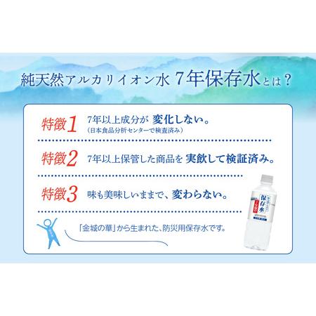 ふるさと納税 純天然アルカリイオン水 7年保存水500ml 24本入 2箱 ミネラルウォーター 軟水 水 長期保存 飲料水 防災 備蓄 備蓄水 非常用 保存用.. 島根県浜田市の画像
