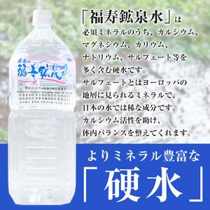 ふるさと納税 K-017 《6ヶ月定期便》霧島の福寿鉱泉水（硬水：2Lペットボトル10本箱入)【福地産業】霧島市 水 ミネラルウォーター シリカ シリ.. 鹿児島県霧島市の画像