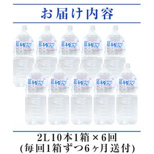 ふるさと納税 K-017 《6ヶ月定期便》霧島の福寿鉱泉水（硬水：2Lペットボトル10本箱入)【福地産業】霧島市 水 ミネラルウォーター シリカ シリ.. 鹿児島県霧島市の画像