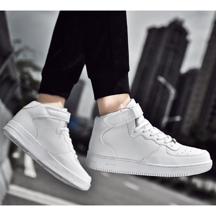 ハイカット スニーカー メンズ マジックテープ 厚底 シューズ バッシュ