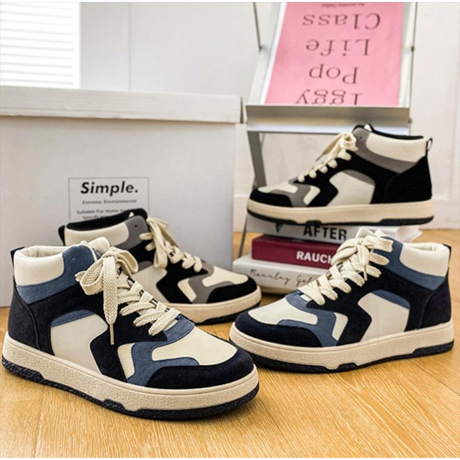 ハイカット スニーカー メンズ ミドルカット ステッチ スエード ハイカット スニーカー メンズ ミドルカット ステッチ スエード